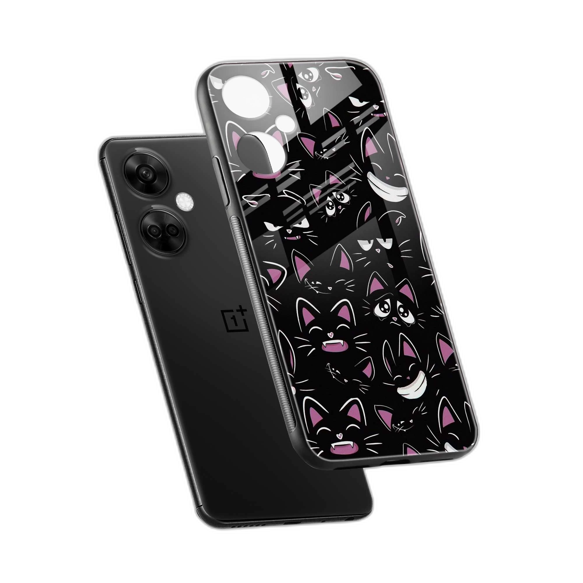 Cute Black Cat OnePlus Nord CE 3 Back Cover view 2