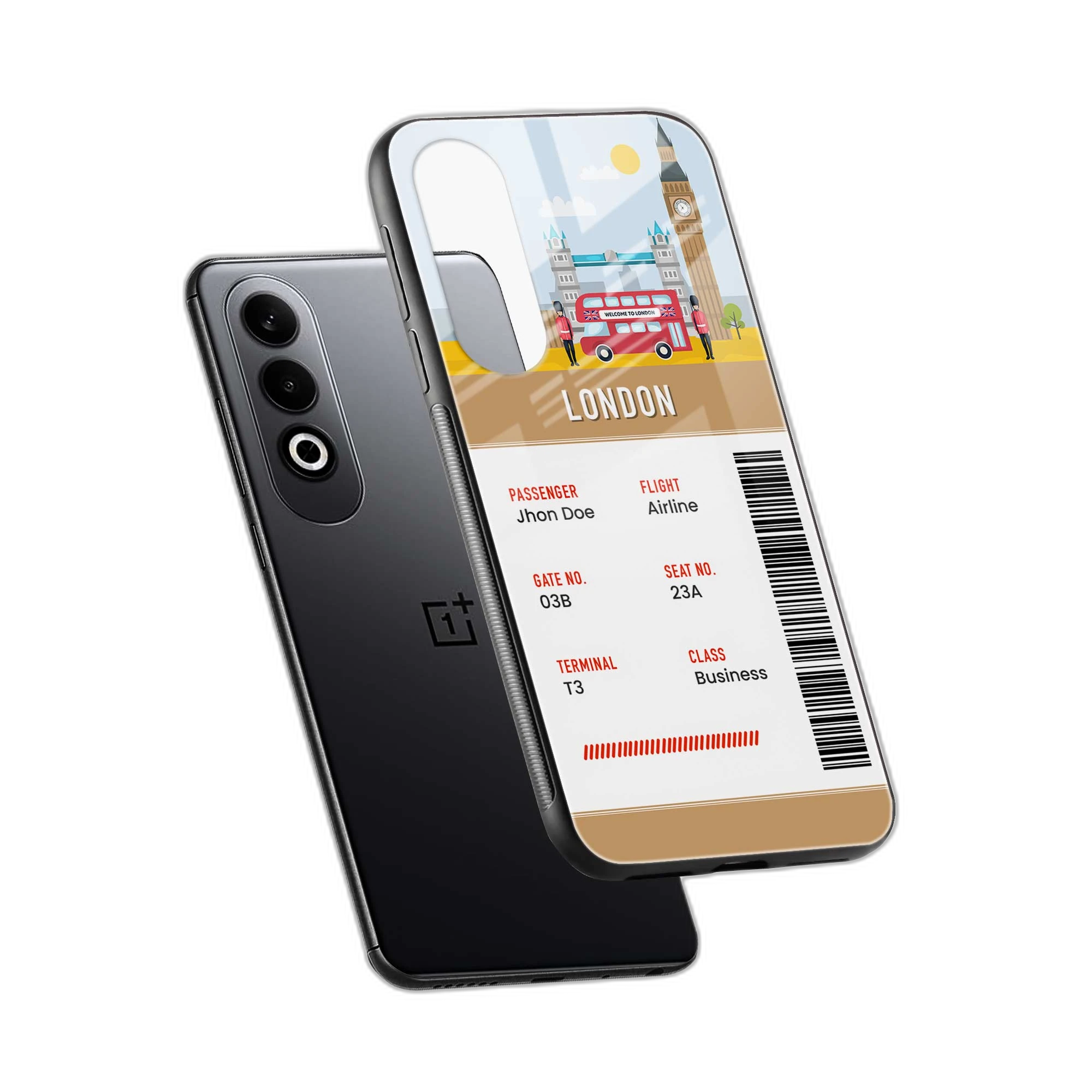 London Boarding Pass OnePlus Nord CE 4 Back Cover view 2