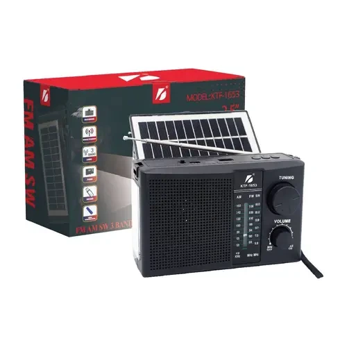 KTS Solar power bank speaker Wireless Radio KTF-1653