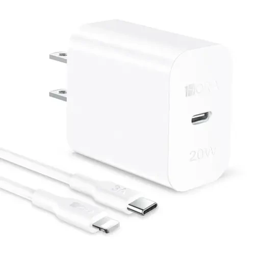 1HORA 1C PD20W Fast Charger Type-C To Lighting Cable