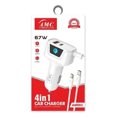 AMC AM-003 67W 4IN1 Type C Car Charger