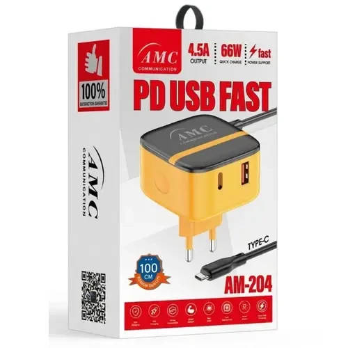 AMC AM-204 4.4A Type C PD USB Fast Charger