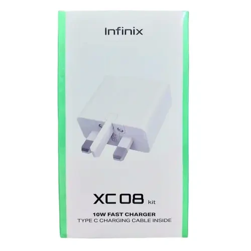 Infinix XC08 Kit 10W 3-pin Charger With Type-C Cable