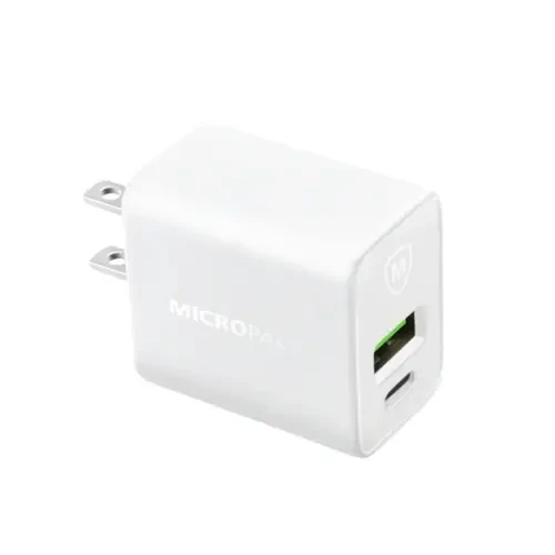 Micropack 33W Fast Charging USB C Wall Charger Dual Port (MWC-233PD) US Plug