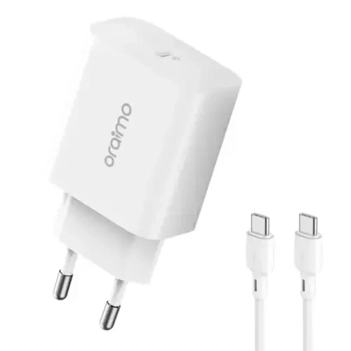 Oraimo OCW-E106S+CC54 PowerCube 20W Fast Charger With Type-C To Type-C Cable