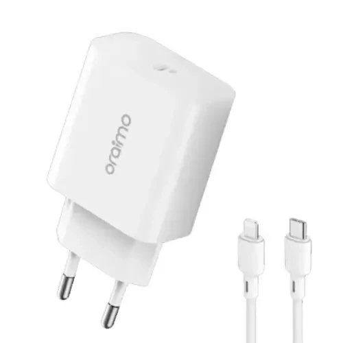 Oraimo PowerCube 20W Fast Charger With Type-C To Lightning Cable (OCW-E106S+CL55)