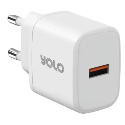 Yolo Y-181 Wall Charger QC 18W With USB-A To Type-C Cable