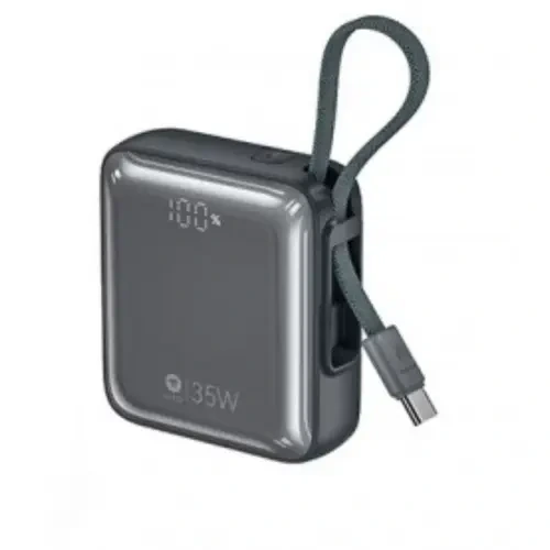 LITO LP12 35W 10000mAh Fast Charging Mini Power Bank With Built-In Type-C Cable