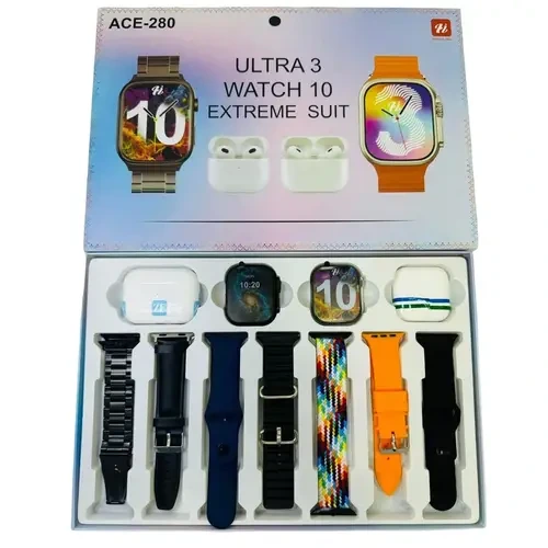 ACE-280 Extreme Suite Dual Dials And Dual Earbuds Smart Watch