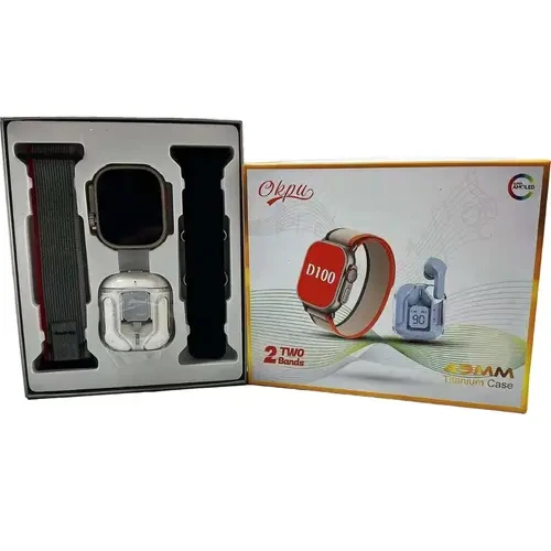 D100 ultra smart watch 2 in 1