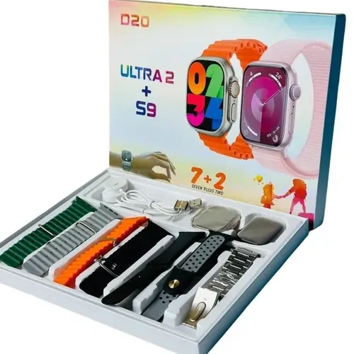D20 Ultra 2 + S9 Smartwatch With 7 Straps