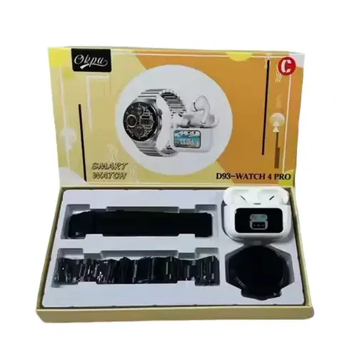 D93 Watch 4 Pro With LCD Earpods Smart Watch