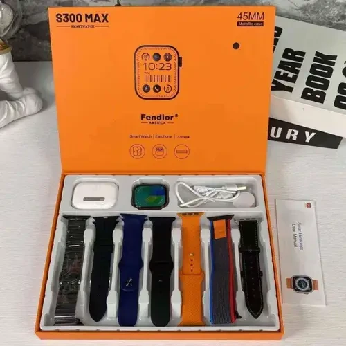 Fendior S300 Max 7 in 1 Smart Watch With Earbuds