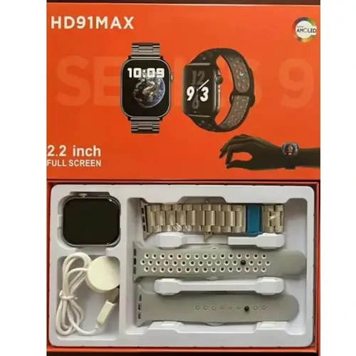 HD91 MAX Sereis 9 Smart Watch With 3 Straps