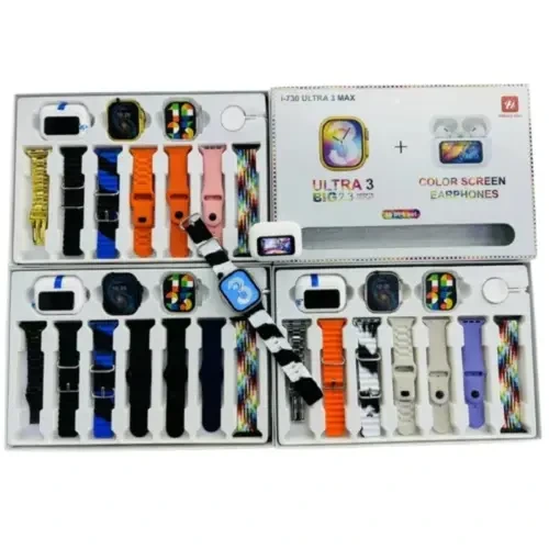I-730 Ultra 3 Max Smartwatch 10in1 With LCD Earbuds