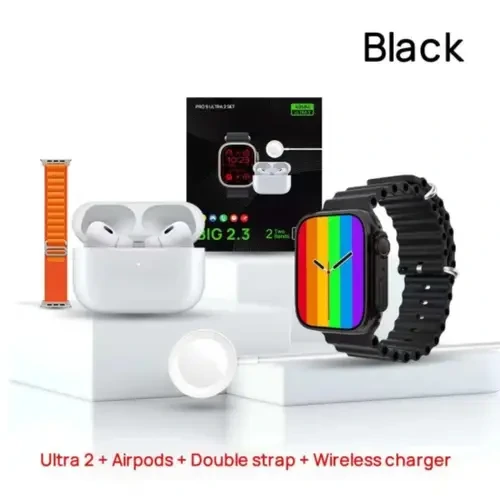 Pro 9 Ultra 2 2 in 1 Double Straps Smart Watch