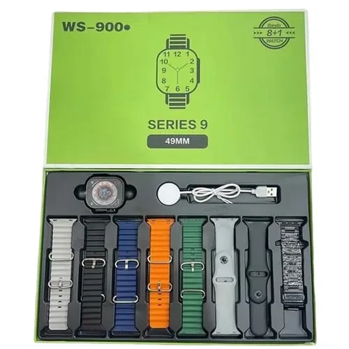 Ws-900 Ultra Smart Watch with 8 straps