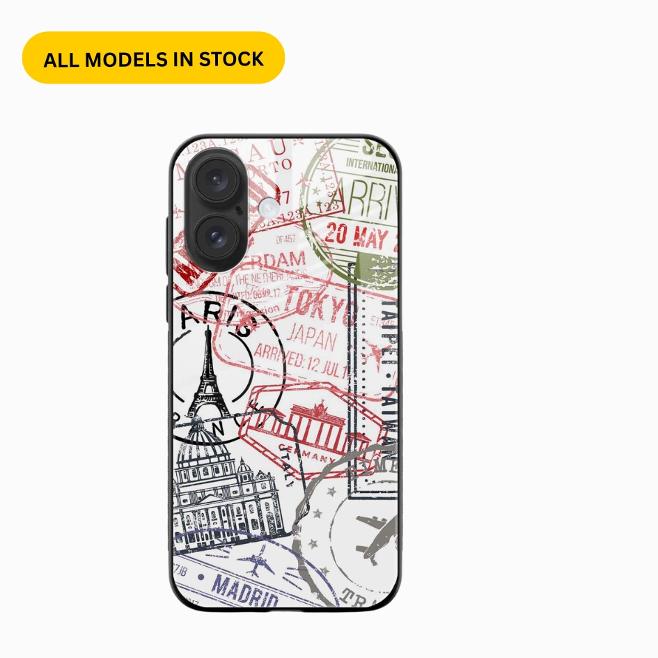 OnePlus One Travel Stamp Printed Cover
