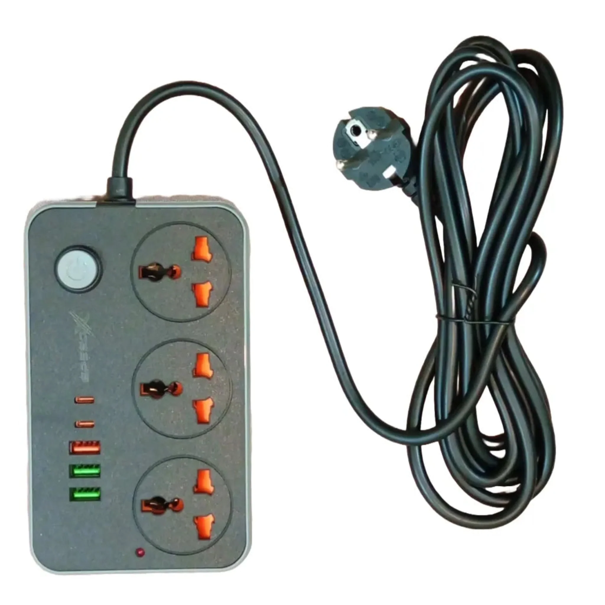 Speed X Universal Travel Power Socket with USB and Type-C Ports