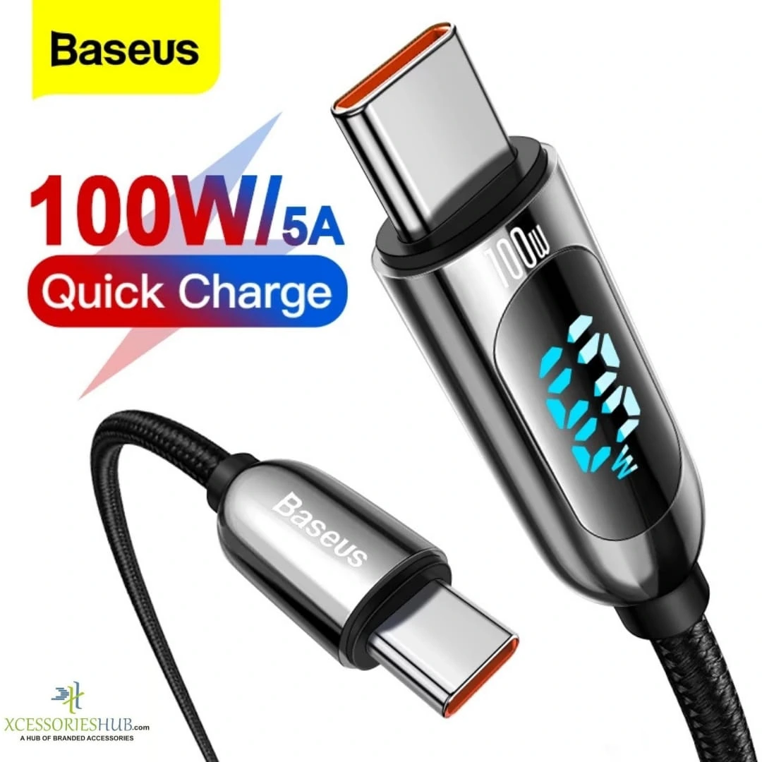 Baseus Led Display 100W Type C To Type C PD Cable