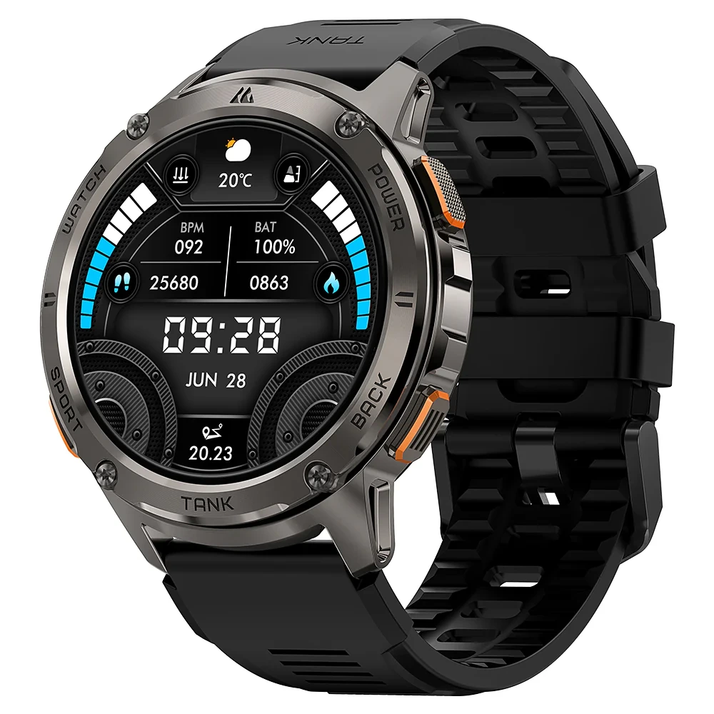Kospet Tank T3 Rugged SmartWatch with 1.43″Amoled Display & Bluetooth Calling