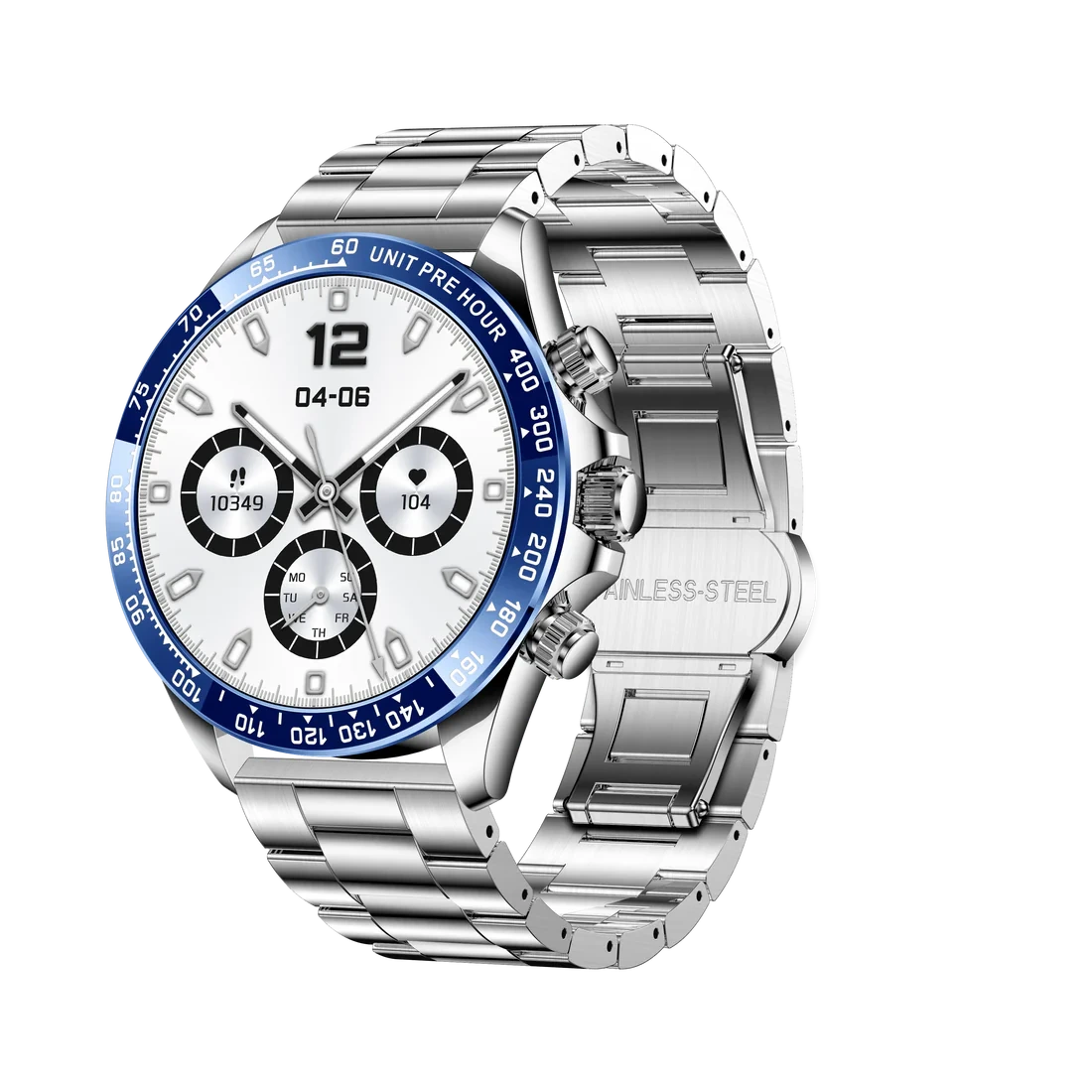 Yolo TAG Bluetooth Calling Smart Watch with 1.43” AMOLED Display & Upto 25 Days Battery Life – Silver