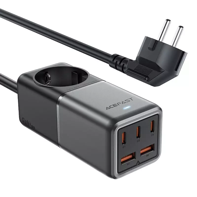 Acefast Z2 PD75W GaN 3*USB-C+2*USB-A Desktop Charging Adapter EU – Black