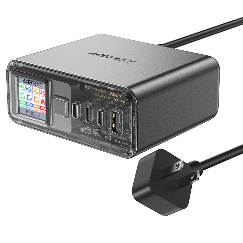 Acefast Z4 PD218W GaN 3*USB-C+USB-A Desktop Charging Adapter US – Black