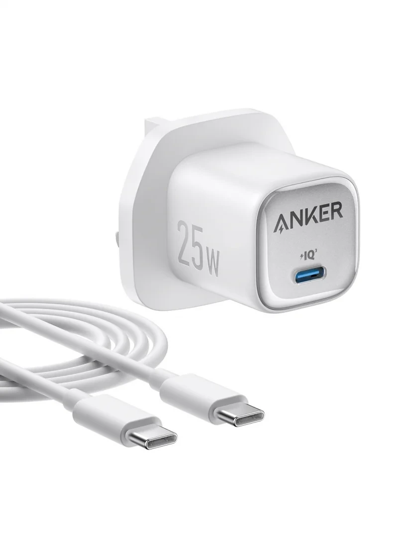 Anker Charger 25W Compact with USB-C & USB-C cable – B2656