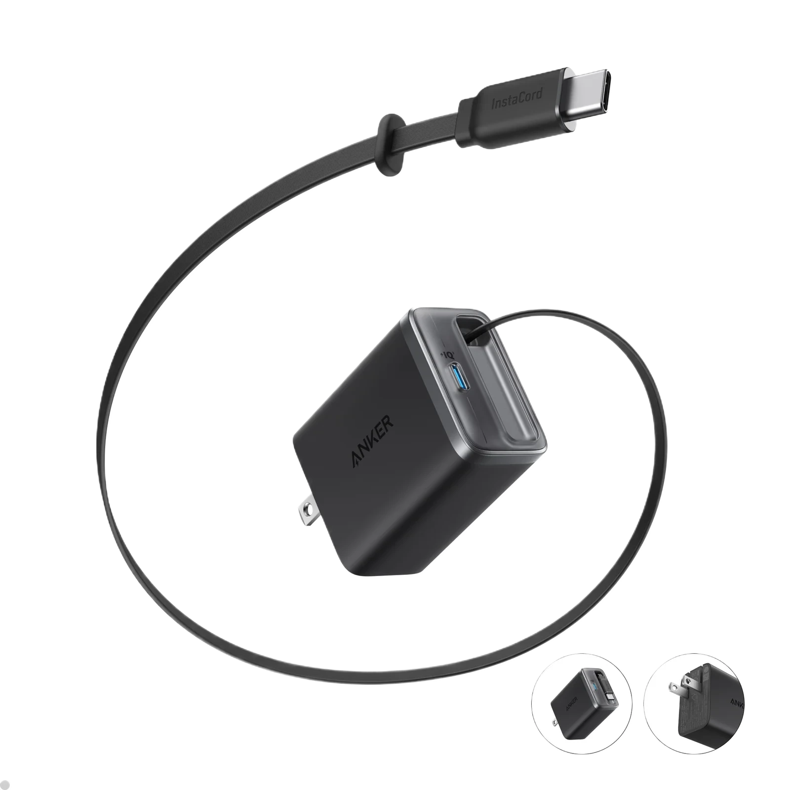 Anker Nano Charger 35W Built-In Retractable USB-C Cable – A2658