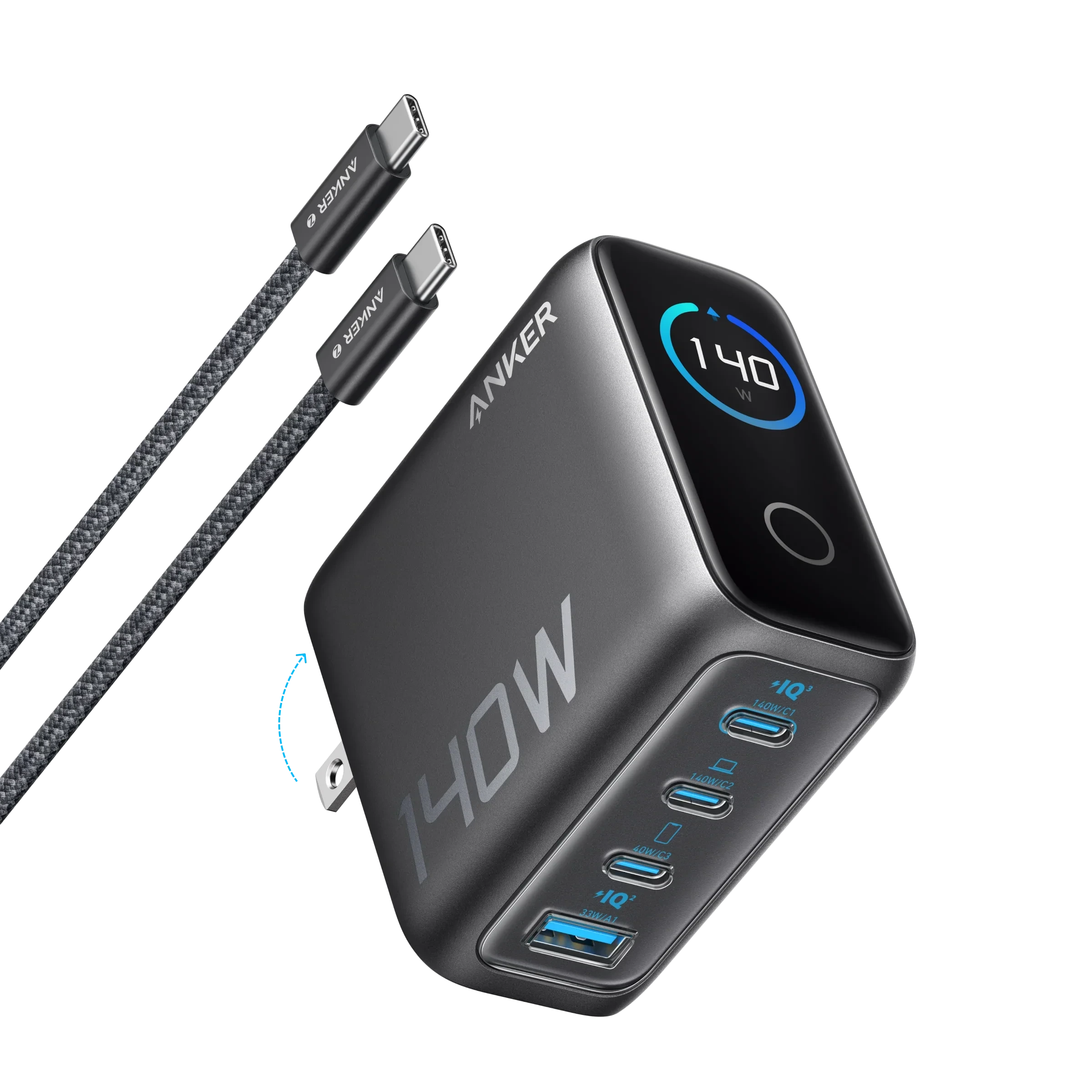 Anker Prime Charger (140W, 4 Ports, GaN) – B2697