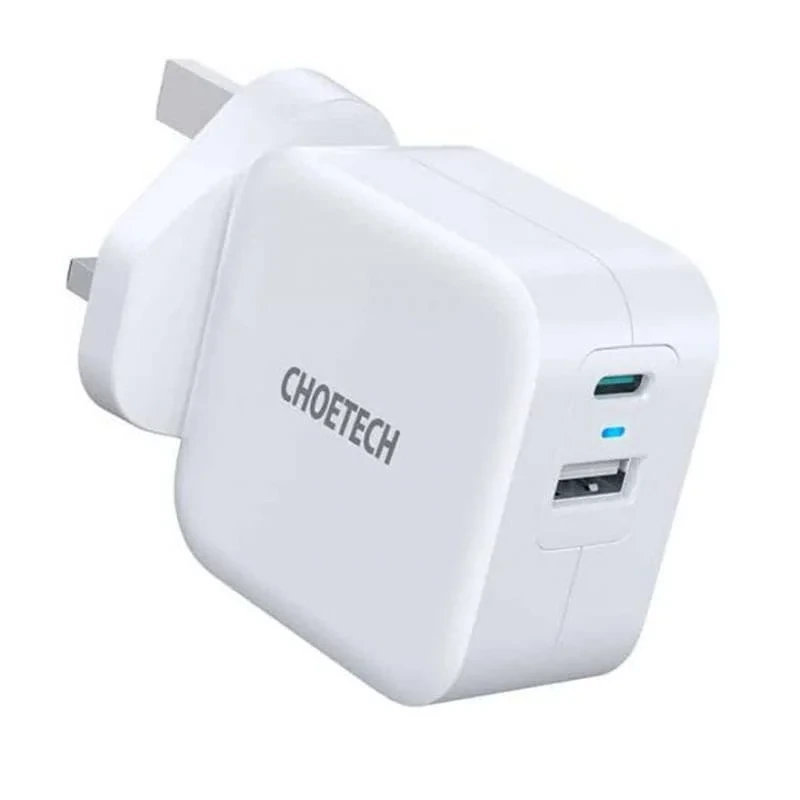Choetech 38W PD Dual Ports Fast Charger White – PD5002