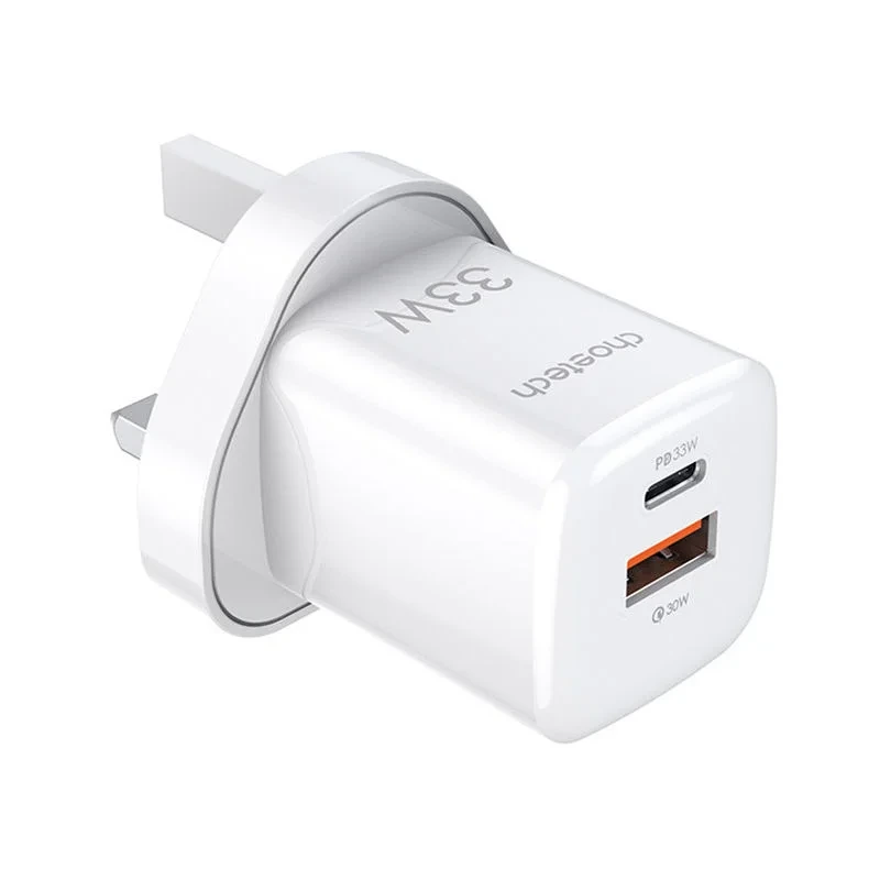Choetech PD5006 USB-C PD 33W Charger Gan Tech Type C USB Wall Fast Power Adapter – White