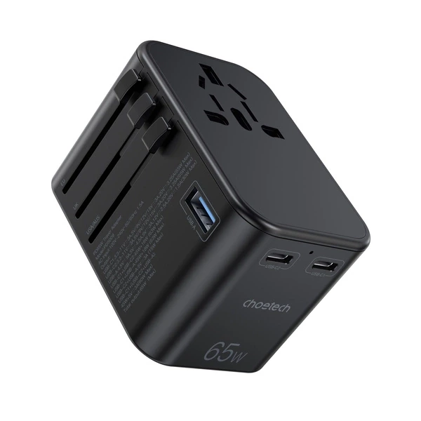 Chotech PD5009 GaN PD65W 2C+A Travel Travel Wall Charger
