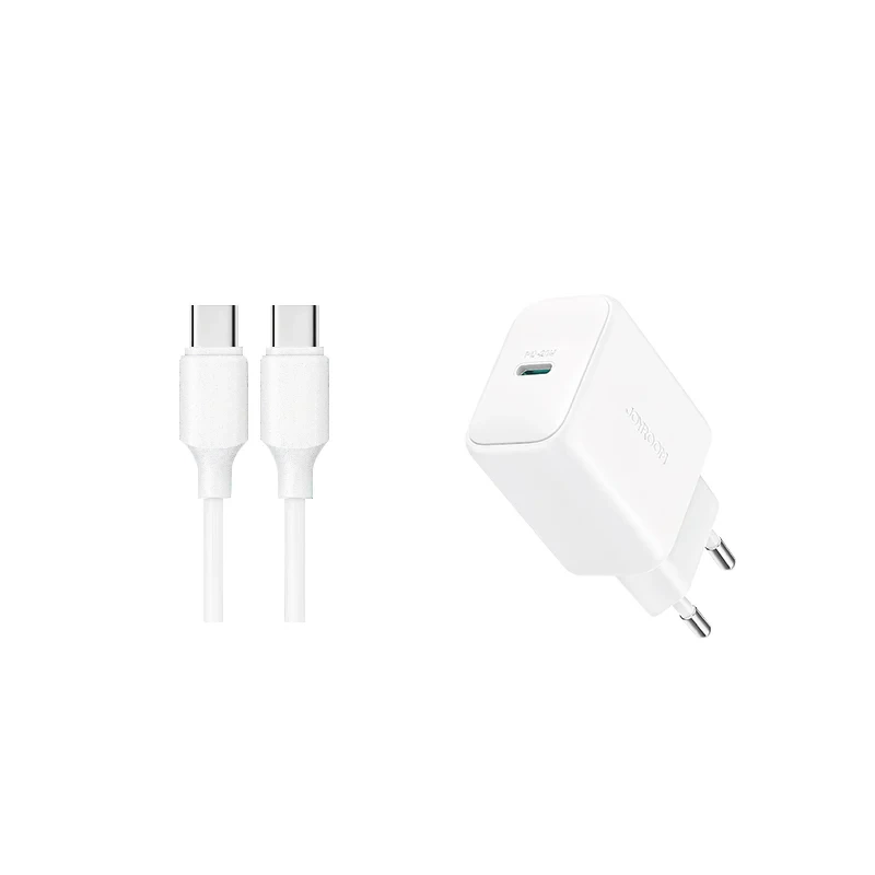Joyroom JR-TCF20 PD 20W Charger with Type-C to Type-C Cable 1m – White