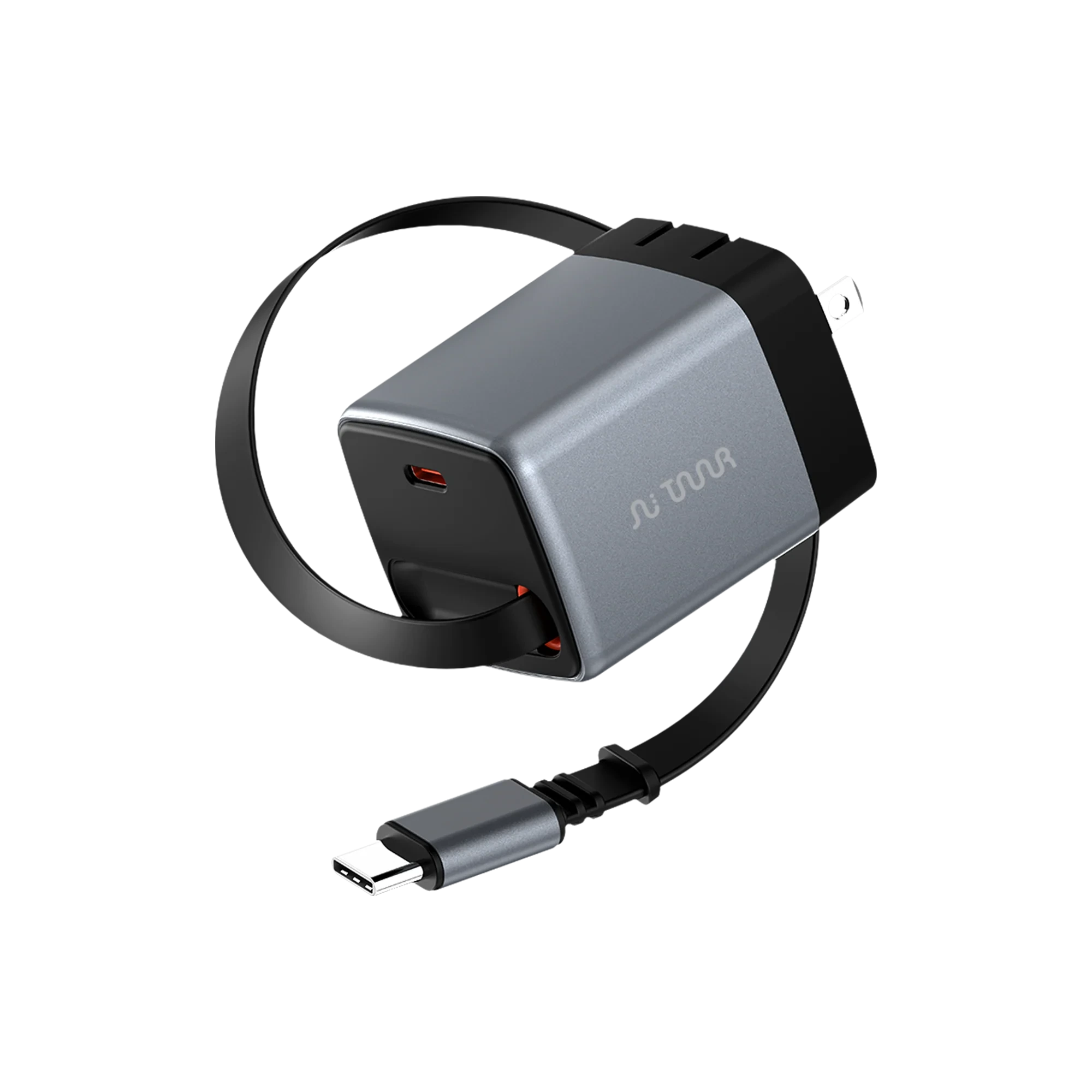 Taar OMI 45W PD Fast Charger with Retractable USB-C Cable