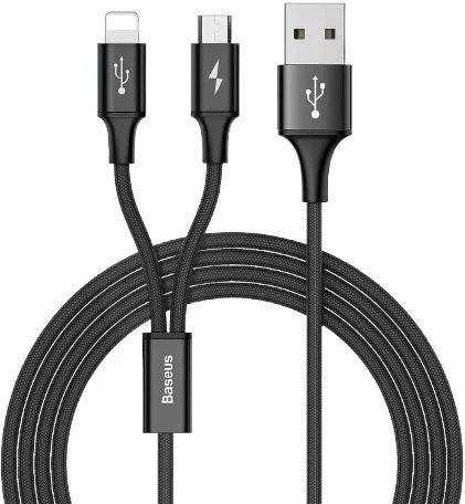 Baseus Rapid Series 2 In 1 USB to iPhone+Micro Cable