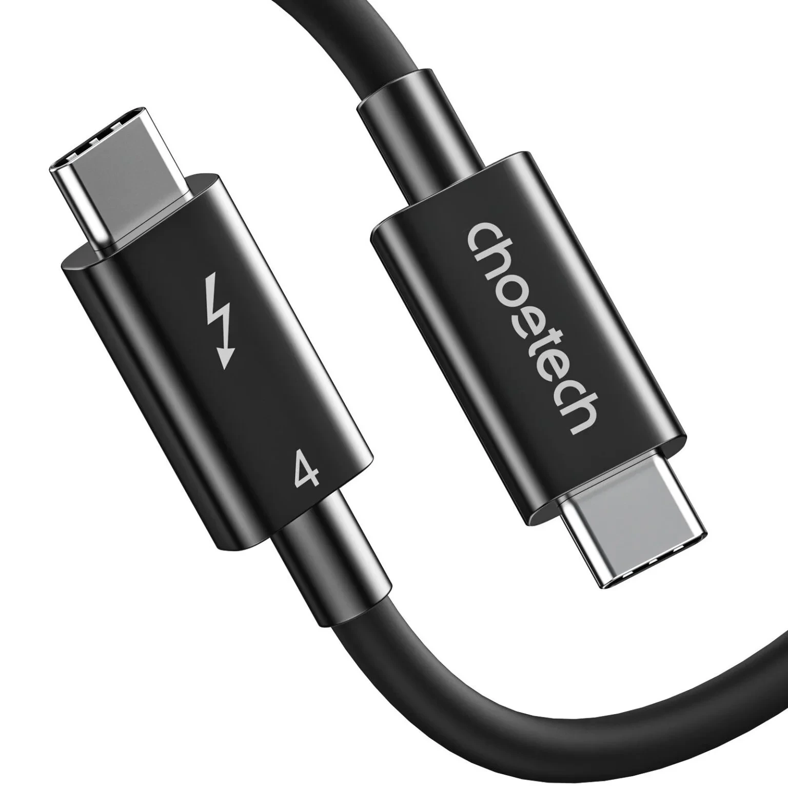 Choetech A3010 Thunderbolt 4 Cable 2.6ft With 100W Charging And 8K@30Hz 5K@60Hz – Black