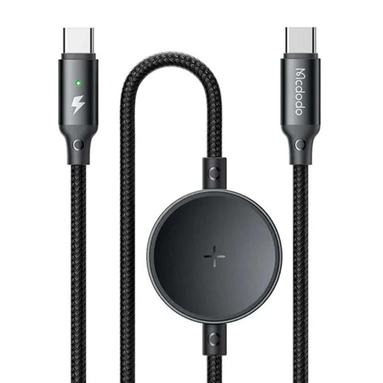 Mcdodo 60W 2in1 Type-C to Type-C Charging Cable with Wireless Charger for Samsung Watch – CA-4170