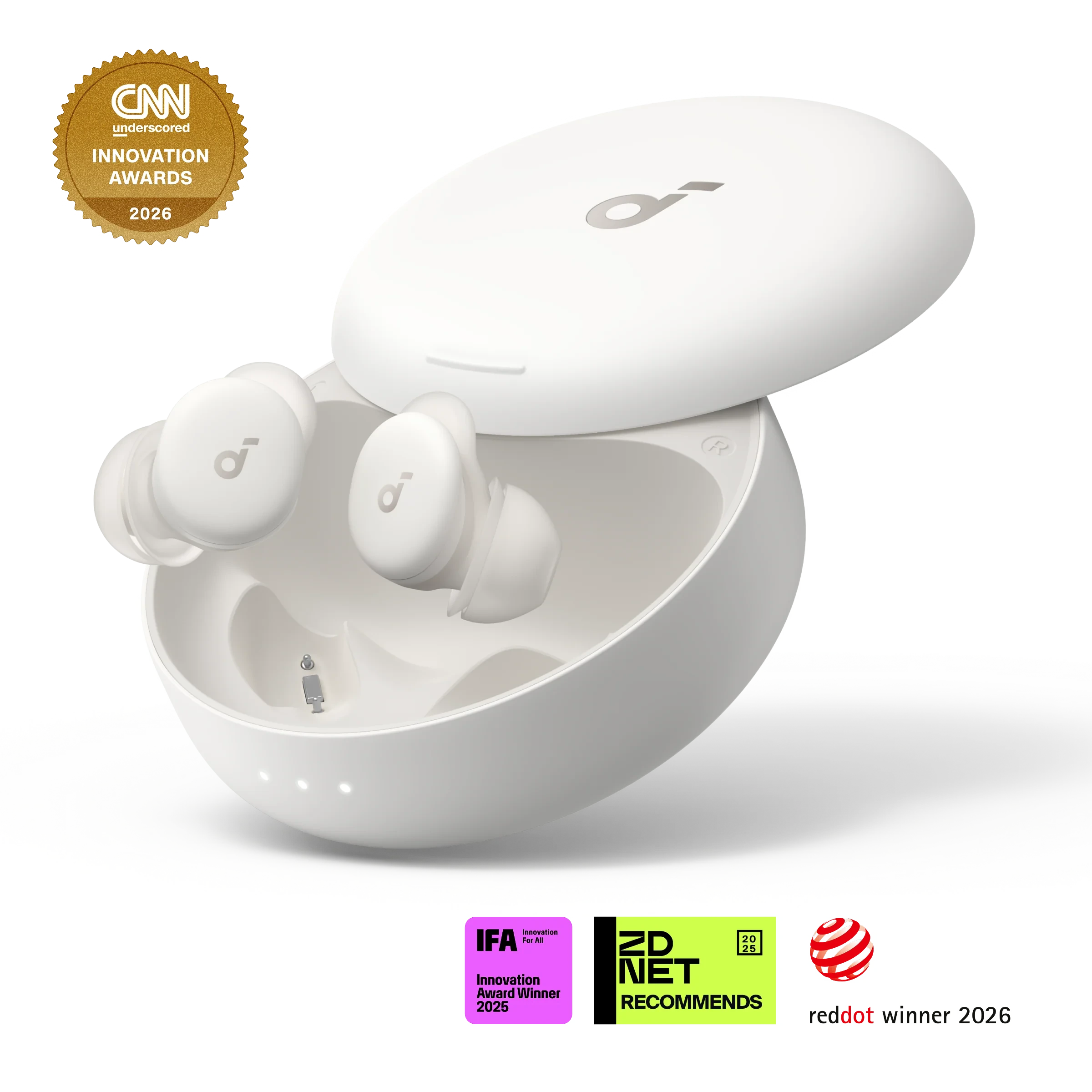 Anker Soundcore Sleep A30 Earbuds – Moonlit White
