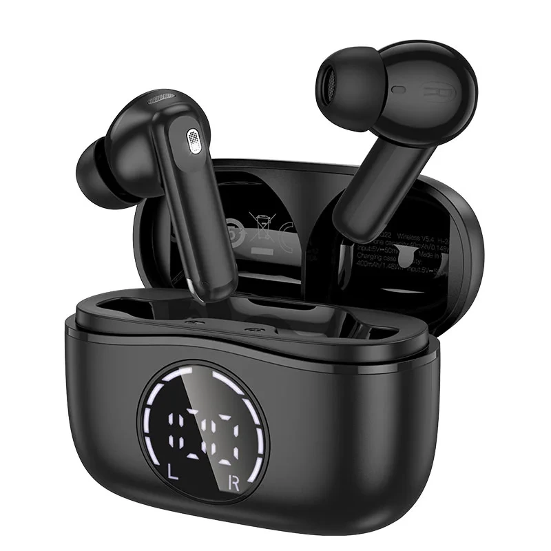 HOCO EQ22 Singer True Wireless ANC+ENC Noise Reduction Wireless BT Earbuds – Midnight Black