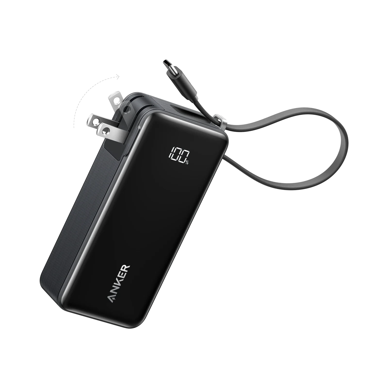 Anker Power Bank 10000mAh Fusion 30W with Built-In USB-C Cable – A1637