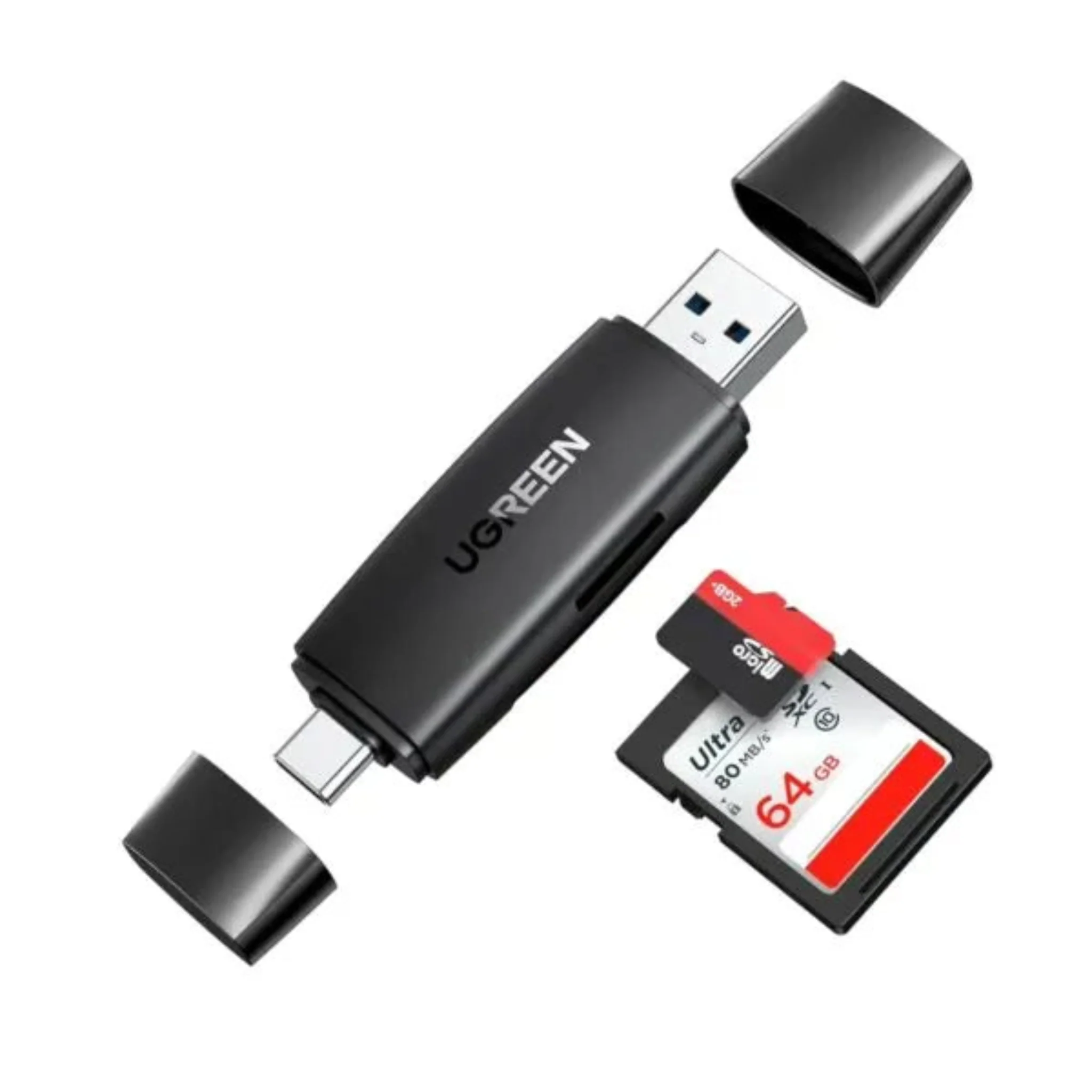 UGREEN USB-C/USB 3.0 TF/SD Card Reader - Black