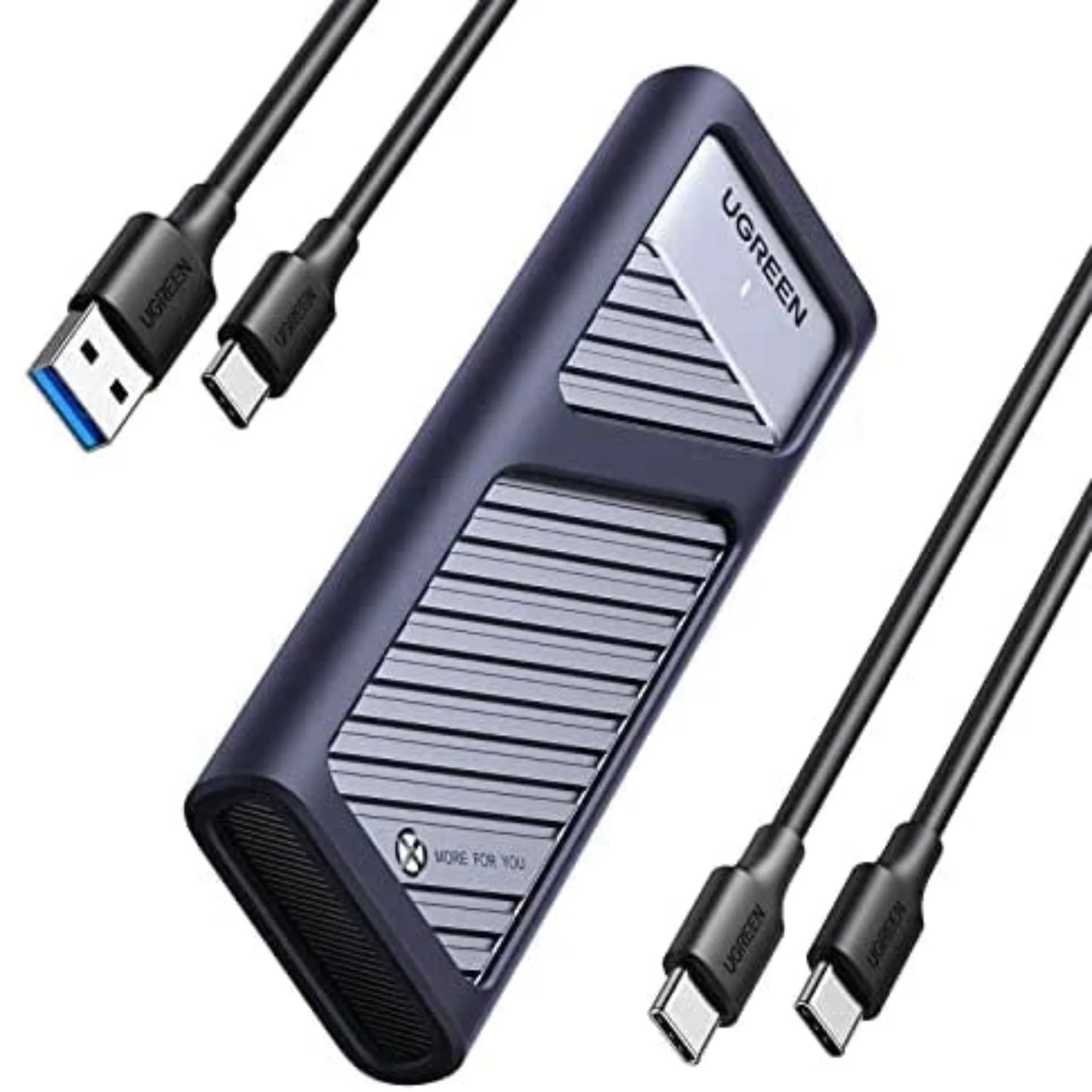 Ugreen 10Gbps M.2 NVMe SATA SSD Hard Drive Enclosure with 2 Cables